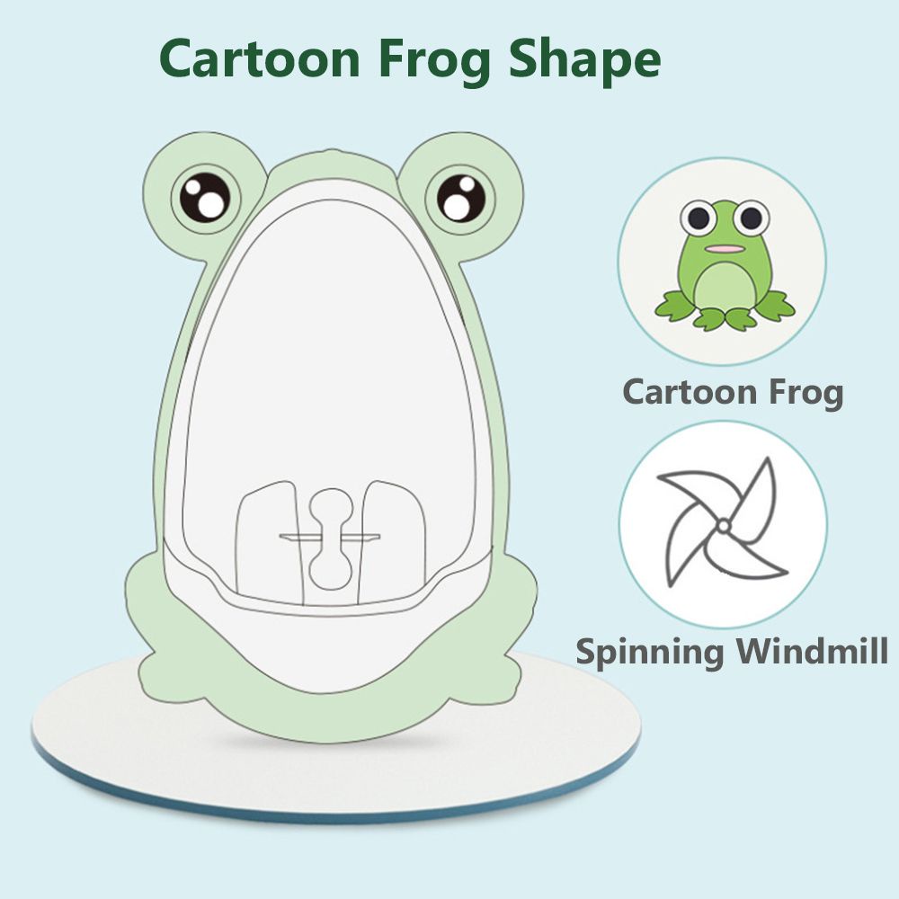 Bồn tiểu đứng hình ếch có giác hút gắn tường nhiều màu sắc có thể tháo rời cho bé trai