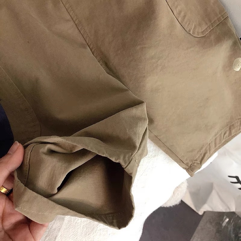 Yếm kaki đơn màu dễ thương cho bé Y632 [Form lớn hơn 0.5 size và rộng bề ngang]