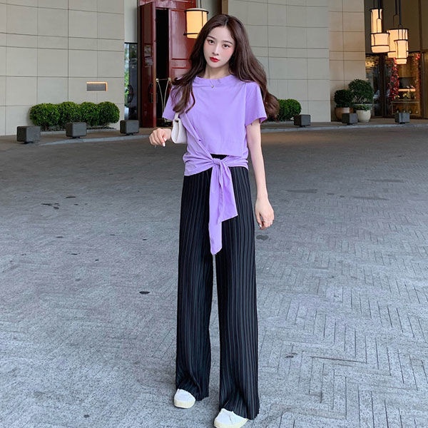 Quần Lụa Ống Rộng Lưng Cao Thiết Kế Xếp Ly Thời Trang Cho Nữ | BigBuy360 - bigbuy360.vn