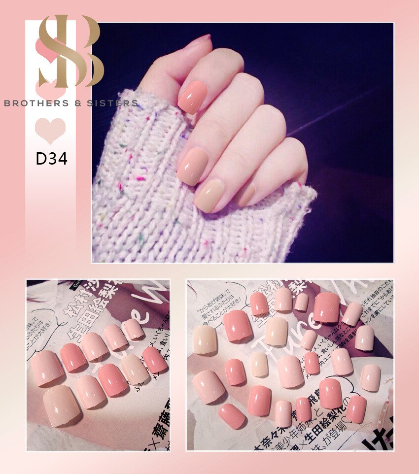 Fake Nails 24Pcs/Set False Nail Women's Fake Nails Overhead with Glue Pre Designed Acrylic Nails Coffin Flower Press on Nails for Manicure