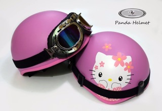 Combo nón 1/2 Hello Kitty kèm kính phi công