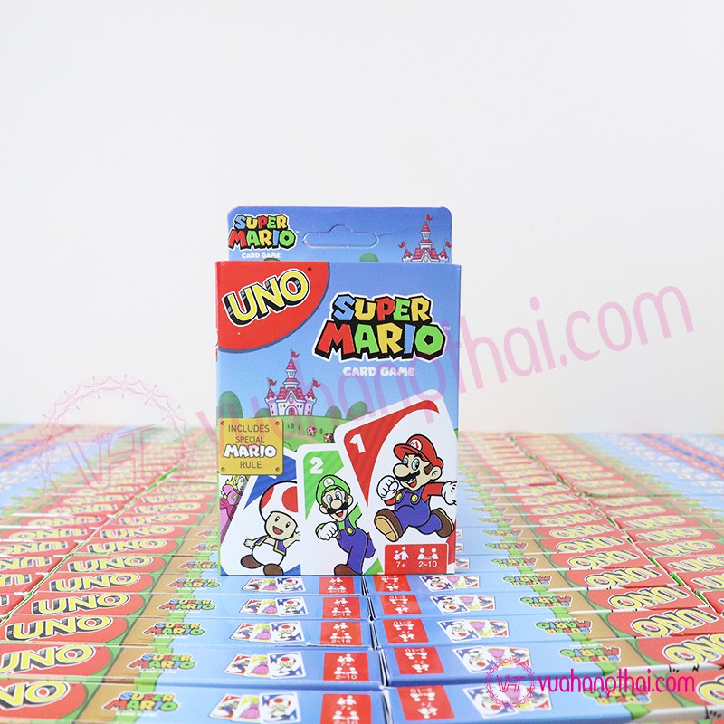 Bộ bài trò chơi Uno Super Mario - Giấy bìa cứng cao cấp