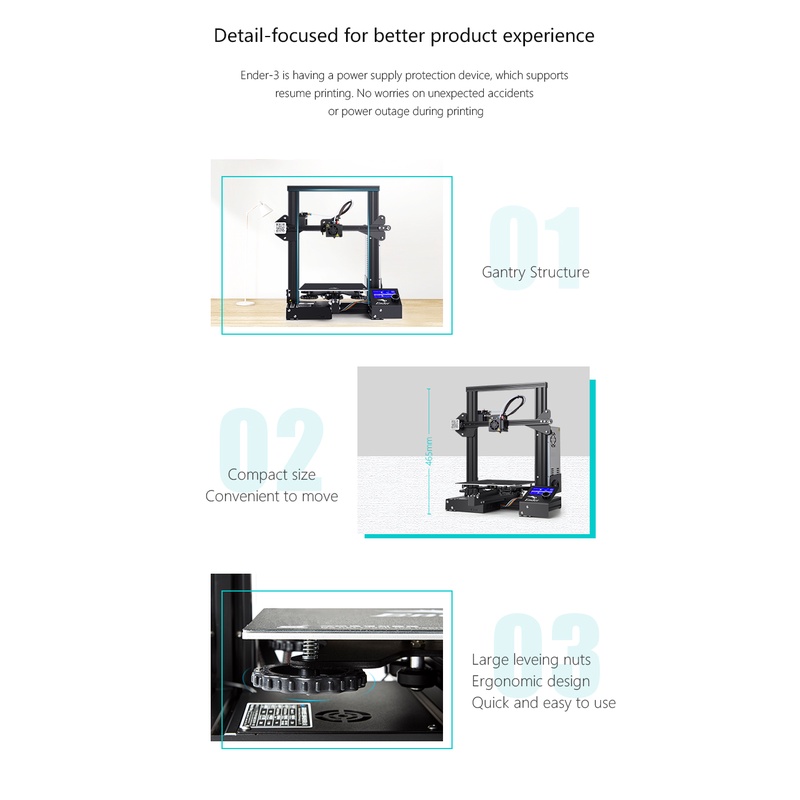 Máy in 3D Creality Ender 3 khổ in 22*22*25cm (Chính Hãng) | BigBuy360 - bigbuy360.vn