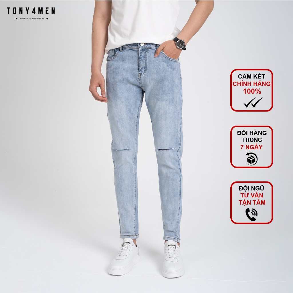 Quần Jeans Nam TONY4MEN Form Slimfit  Basic QJ1072