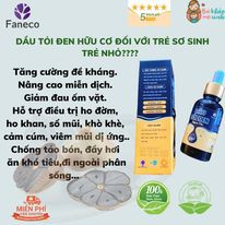 Dầu tỏi đen hữu cơ Faneco tăng đề kháng hỗ trợ hết sổ mũi, ho, ngạt mũi, dành cho trẻ em và người lớn đề kháng yếu