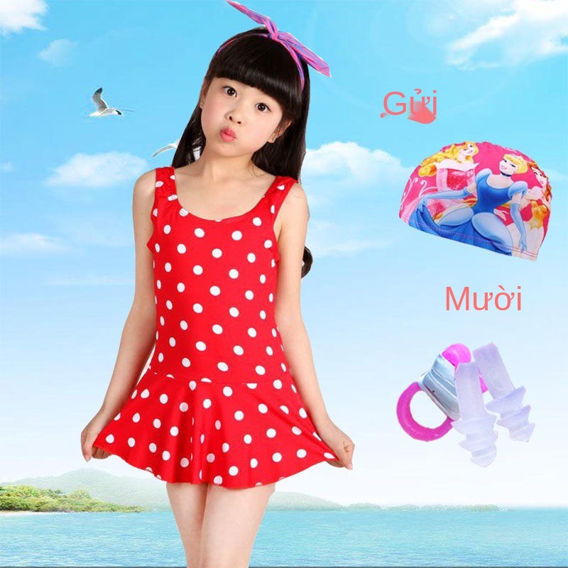 Bộ đồ bơi trẻ em Siamese công chúa nhỏ, vừa và lớn trẻ em gái váy áo tắm bé gái đồ bơi bộ đồ bơi trẻ em
