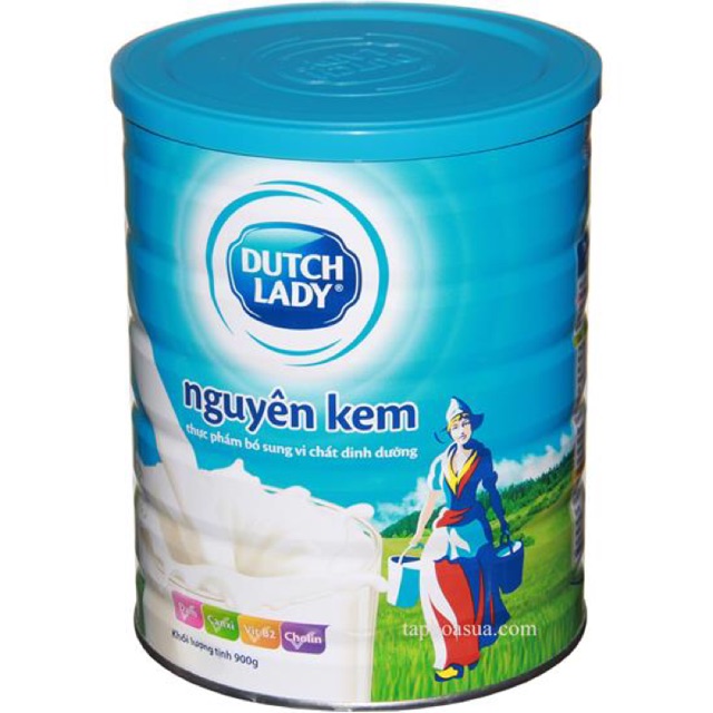 Tặng 1 túi nhỏ xinh - Sữa bột Dutch Lady nguyên kem lon 900g