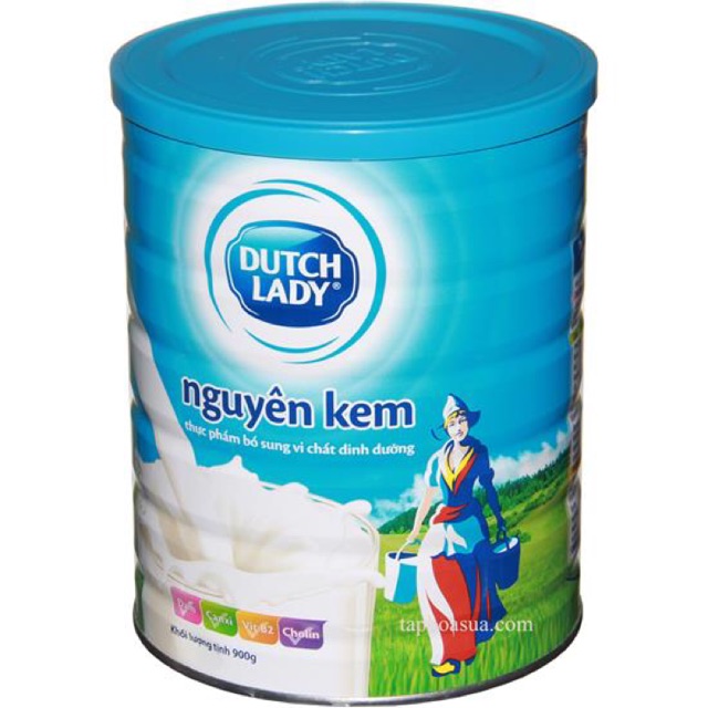 Tặng 1 túi nhỏ xinh - Sữa bột Dutch Lady nguyên kem lon 900g | BigBuy360 - bigbuy360.vn