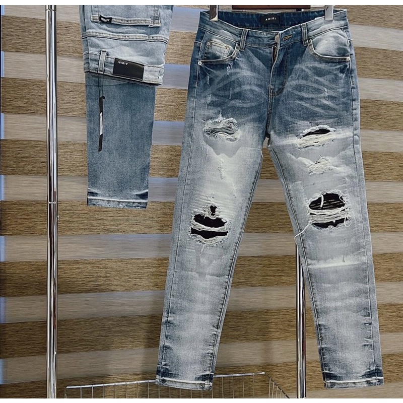 Quần jeans thời trang nam có hoạ tiết khoá vá da, Quần nam trẻ trung phong cách hàn quốc btshop từ 28 đến 32.