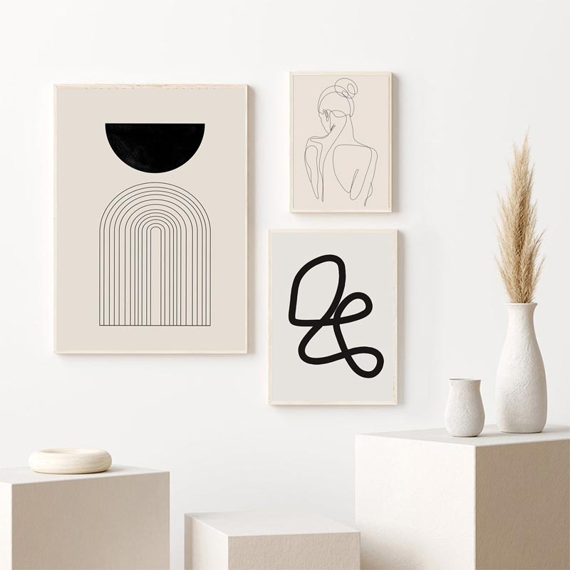 Trừu Tượng Bohemian Treo Tường Nghệ Thuật Poster Boho Tranh Canvas Trên Tường Hình Cho Phòng Khách Tranh Nội Thất Trang Trí Phòng