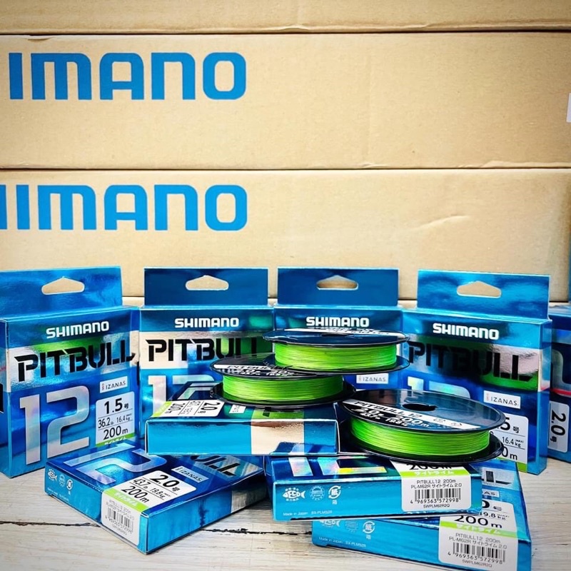 DÂY DÙ , DÂY PE CÂU LURE SHIMANO PITBULL X12 CHÍNH HÃNG SHIMANO