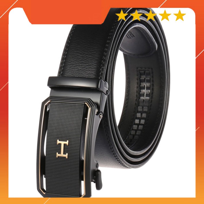 Dây nịt nam thắt lưng nam Nutushop chất liệu da bò thật khóa tự động hàng hiệu cao cấp NT204 - SIÊU HOT