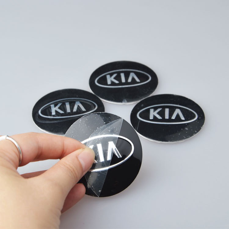 Set 4 miếng dán trang trí trục bánh xe hơi 56mm Kia K3 K5