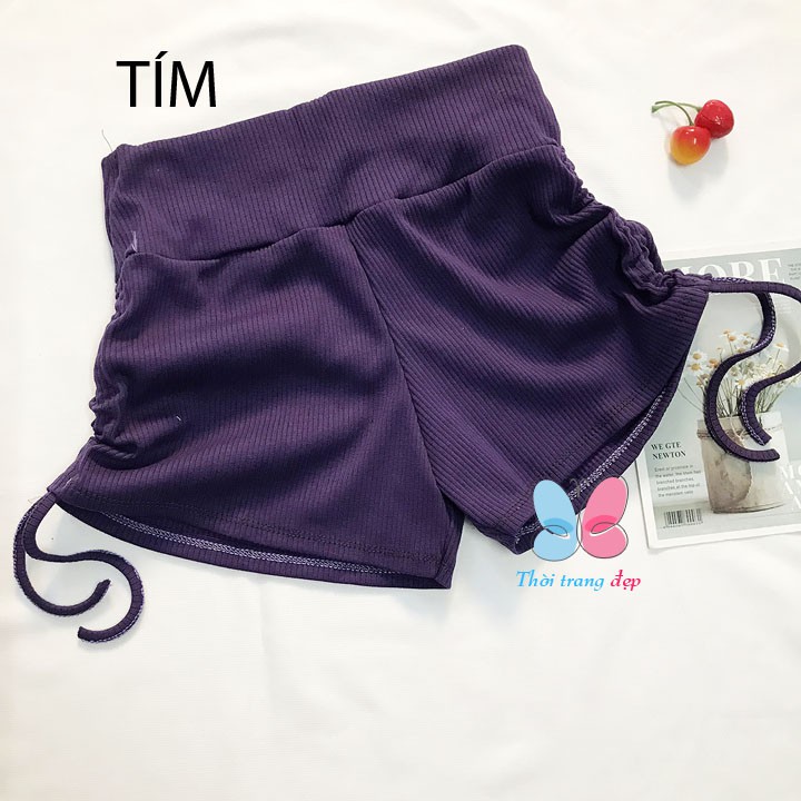 Quần đùi nữ từ 40-52kg - quần sọt short nữ thun gân rút dây - QNU42 | BigBuy360 - bigbuy360.vn