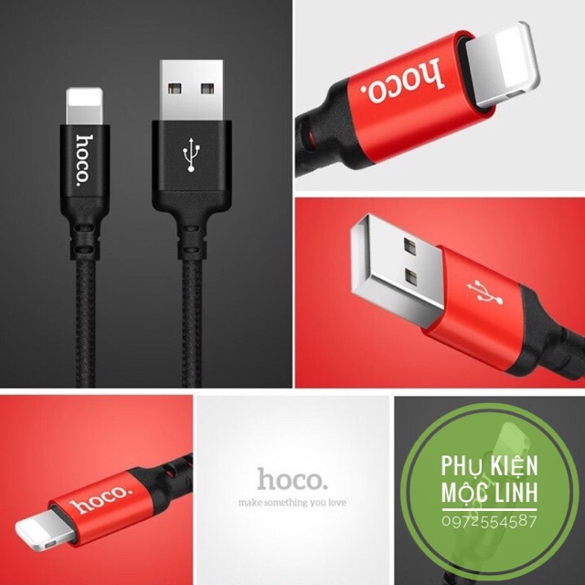 [Mã ELMSM3 giảm 20K đơn bất kì] Dây cáp sạc dù lightning Hoco X14 | Iphone | Ipad 1m 2m Bảo hành 30 ngày | BigBuy360 - bigbuy360.vn