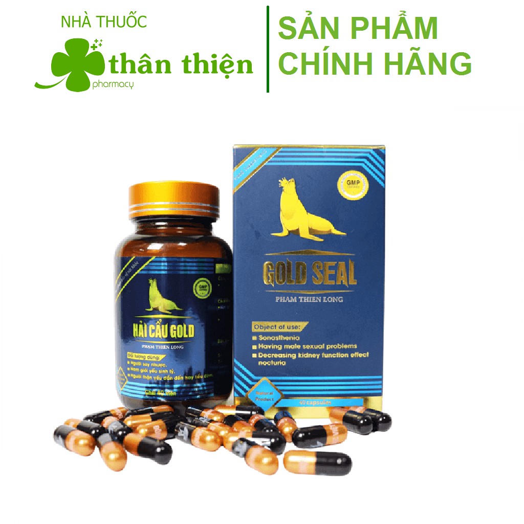 Hải Cẩu Gold Phạm Thiên Long – Giúp Tăng cường sinh lý nam, bổ thận tráng dương (40 viên)