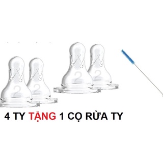 Núm Ty Silicone Dr.Brown's Cổ Thường Size 2 (3-6 tháng)