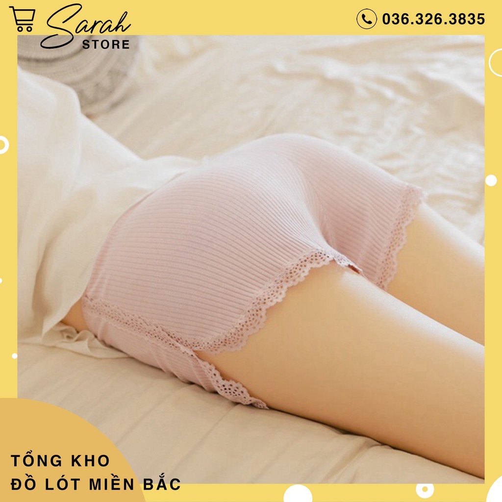 Quần Mặc Váy Cotton Tăm Viền Ren Co Giãn 4 Chiều 023