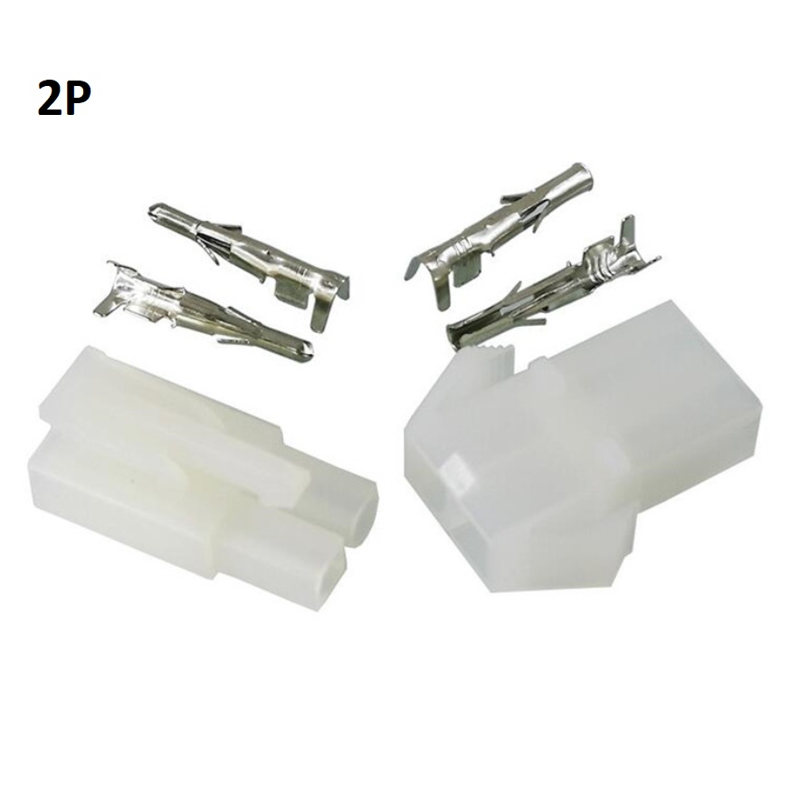 Đầu nối xe máy, xe hơi, cos tròn 6.2mm, loại 1P-9P