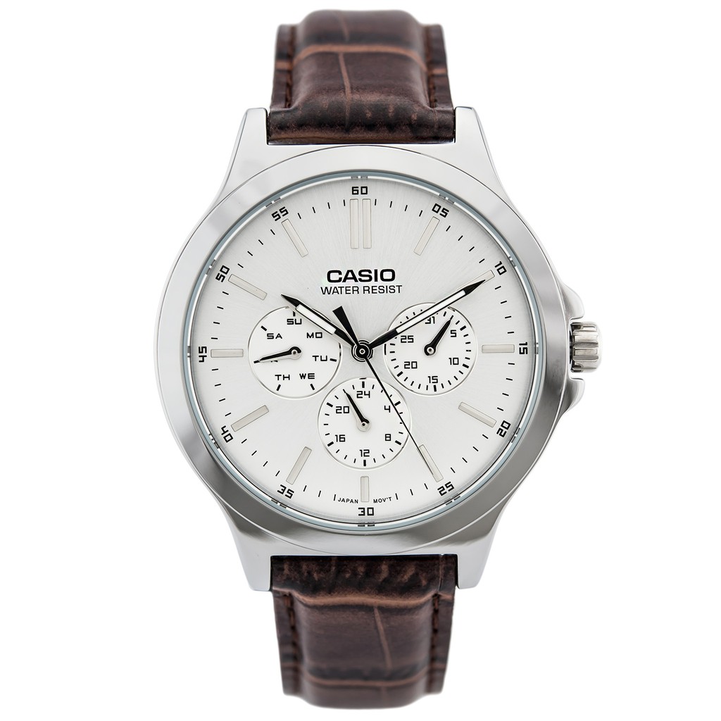 Đồng hồ nam dây da Casio chính hãng Anh Khuê MTP-V300L-7AUDF (41mm)
