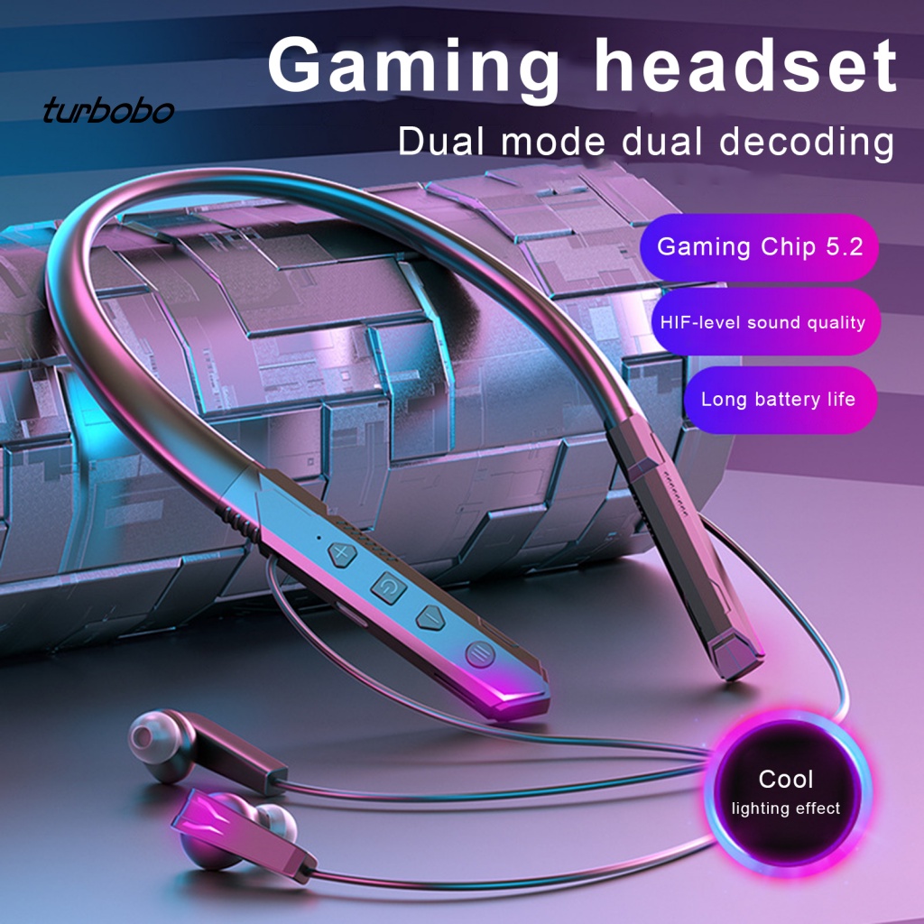 Tai Nghe Nhét Tai turbobo Không Dây Bluetooth 5.2 Có Dây Đeo Cổ Kiểu Dáng Thể Thao Thích Hợp Cho Các Hoạt Động Thể Thao