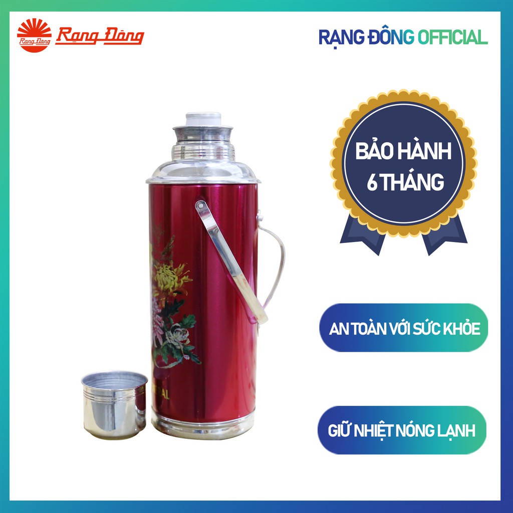 Phích nước 2 Lít Vỏ sắt RẠNG ĐÔNG Model: RD 2035 S1 giao màu ngẫu nhiên