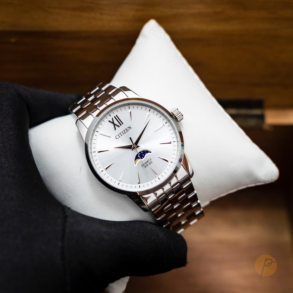 Đồng hồ chính hãng nam Citizen AK5000-54A - Máy Quartz pin - Kính cứng