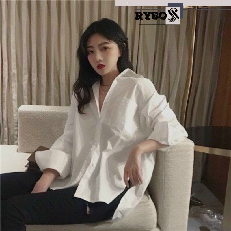 Áo sơ mi tay dài chất kate phong cách thanh lịch công sở