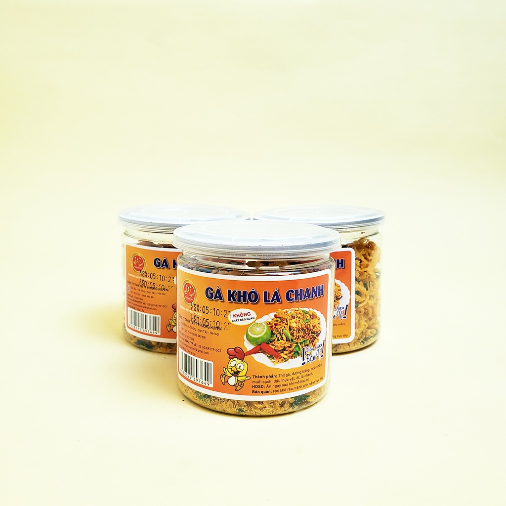 Khô Gà Lá Chanh Túi 500g Đồ Ăn Vặt Cô Nương Béo