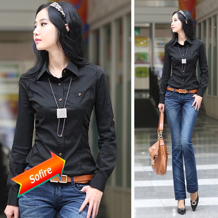 Áo sơ mi Dài tay Ngắn tay Thời Trang Nữ Áo kiểu