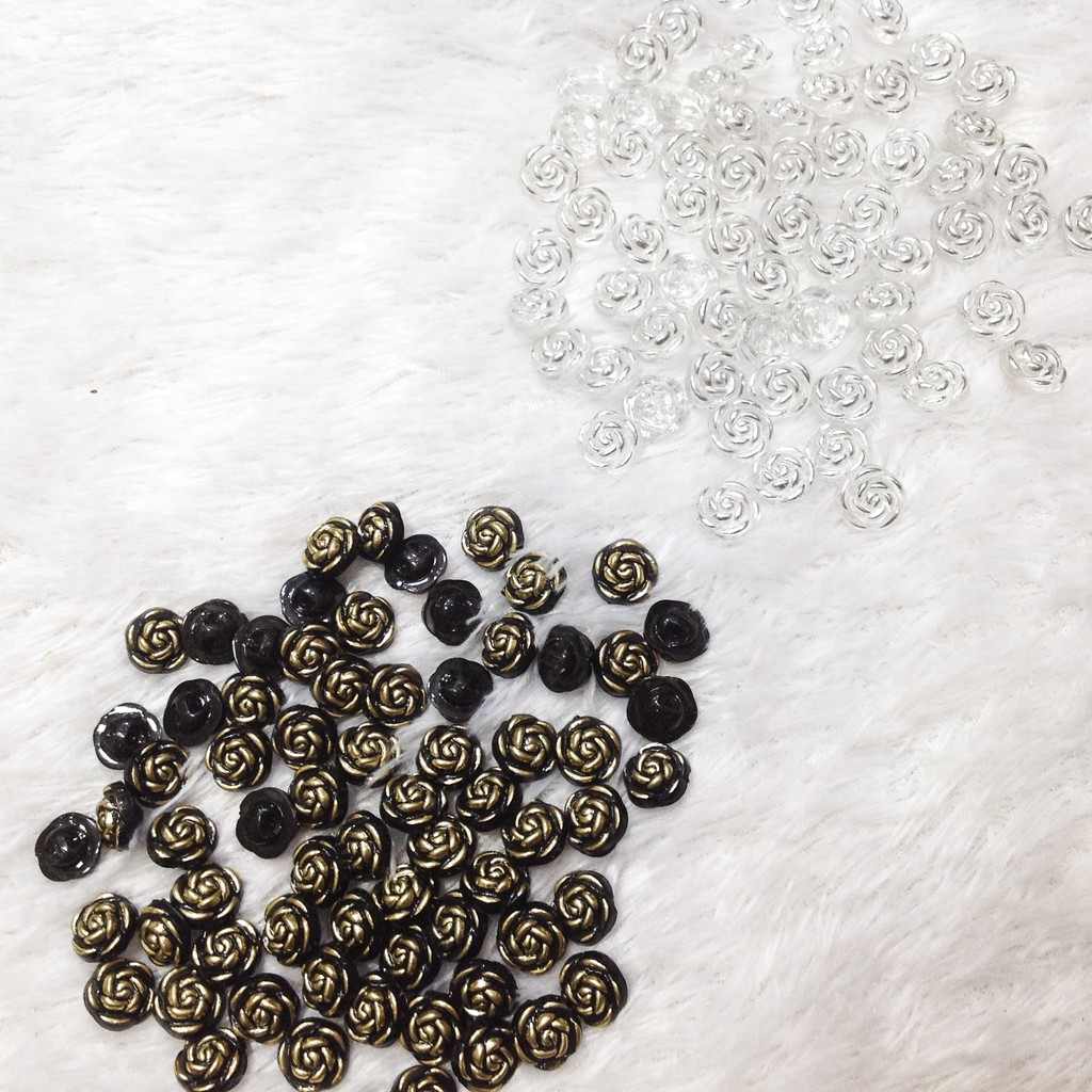 Cúc áo hoa hồng nút sơ mi charm kiểu dễ thương size 1.3cm