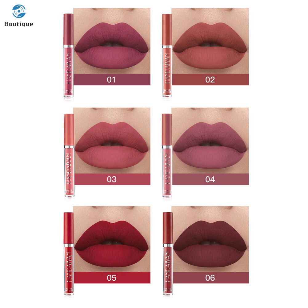 (Hàng Mới Về) Set 6 Son Môi Dạng Lỏng Dưỡng Ẩm Chống Thấm Nước Màu Sắc Tự Nhiên | BigBuy360 - bigbuy360.vn