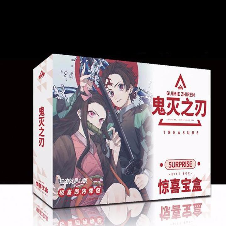 (Lucky) Hộp quà Kimetsu no Yaiba Thanh Gươm Diệt Quỷ A5 có poster postcard bookmark