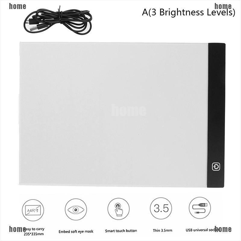 Hộp Đèn LED Dạ Quang Khổ A4 Tích Hợp Cổng Sạc USB Chất Lượng Cao