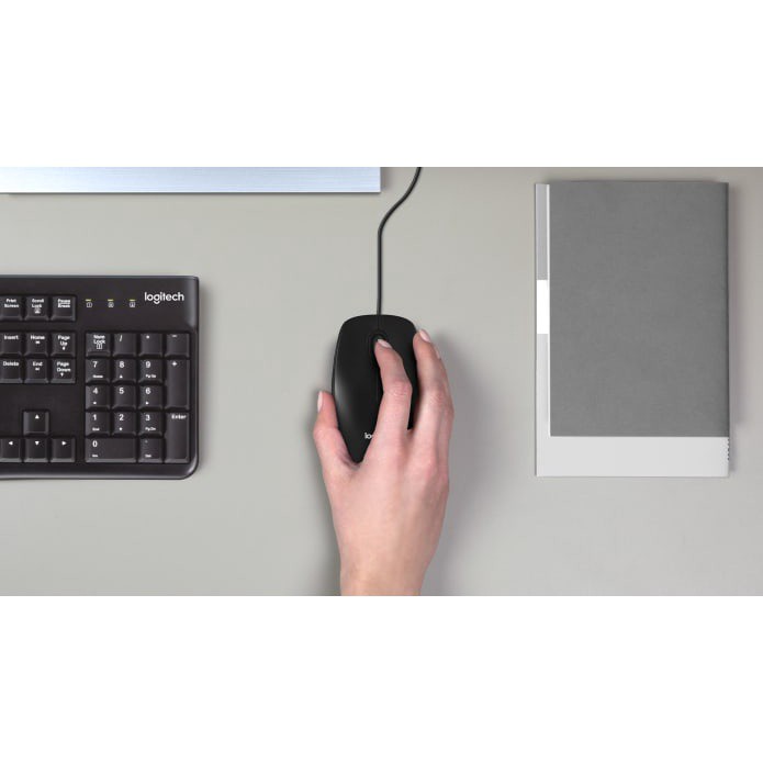 Chuột Máy Tính Có Dây Logitech B100 - Bảo hành 36 tháng Chính Hãng Giá Rẻ Cho Máy Tính, Laptop