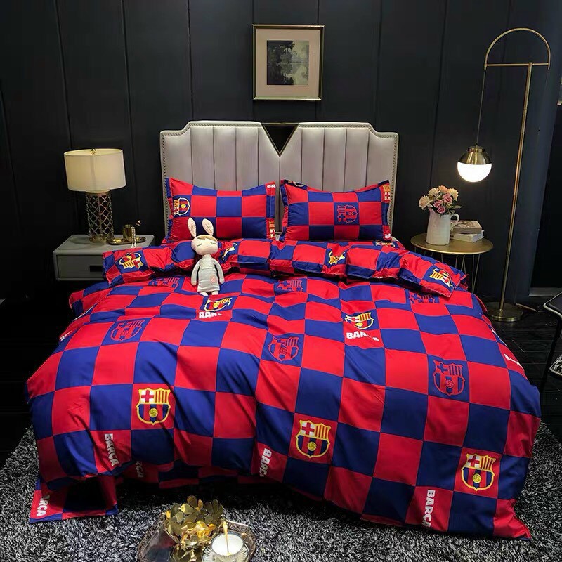 Bộ Chăn Ga Gối Barcelona FC Chất Cotton Poly Siêu Rẻ Siêu Đẹp