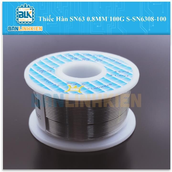 Thiếc Hàn SN63 0.8MM 100G Độ Bóng-Sáng Cao