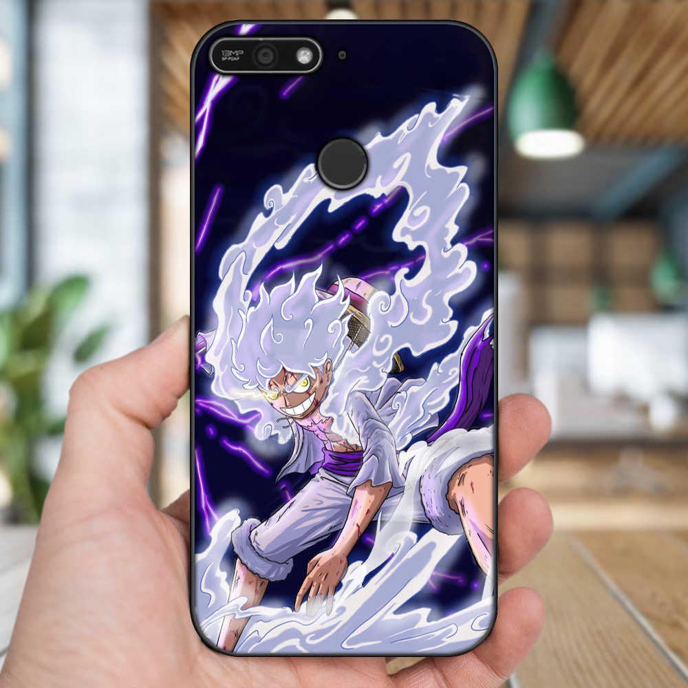 Ốp lưng Huawei Y6 Prime viền đen in hình Luffy One Piece