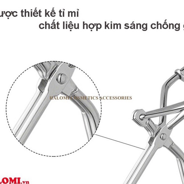 Kẹp Bấm Mi Siêu Cong Chính Hãng  Bằng Inox Cao Cấp Bấm Êm Tặng Kèm 1 Đệm Kẹp