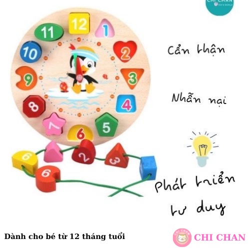 Combo 6 món đồ chơi gỗ montessori rèn luyện kỹ năng phát triển trí tuệ - Chi chan 008