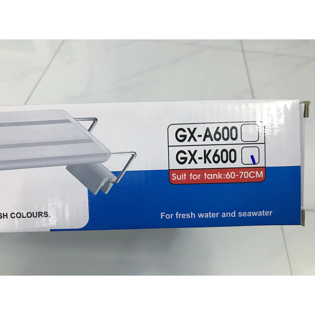 ĐÈN LED KẸP 2 BÊN HỒ CÁ ROXIN GX K600 13W TỪ 60 ĐẾN 70CM TRẮNG XANH