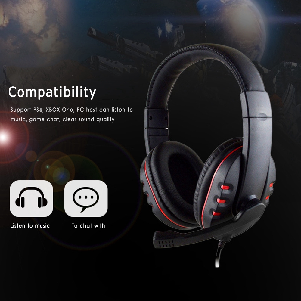 ★Electron 3.5mm Wired Gaming Headset Stereo Surround Headphone for PS4 Xbox one With Mic