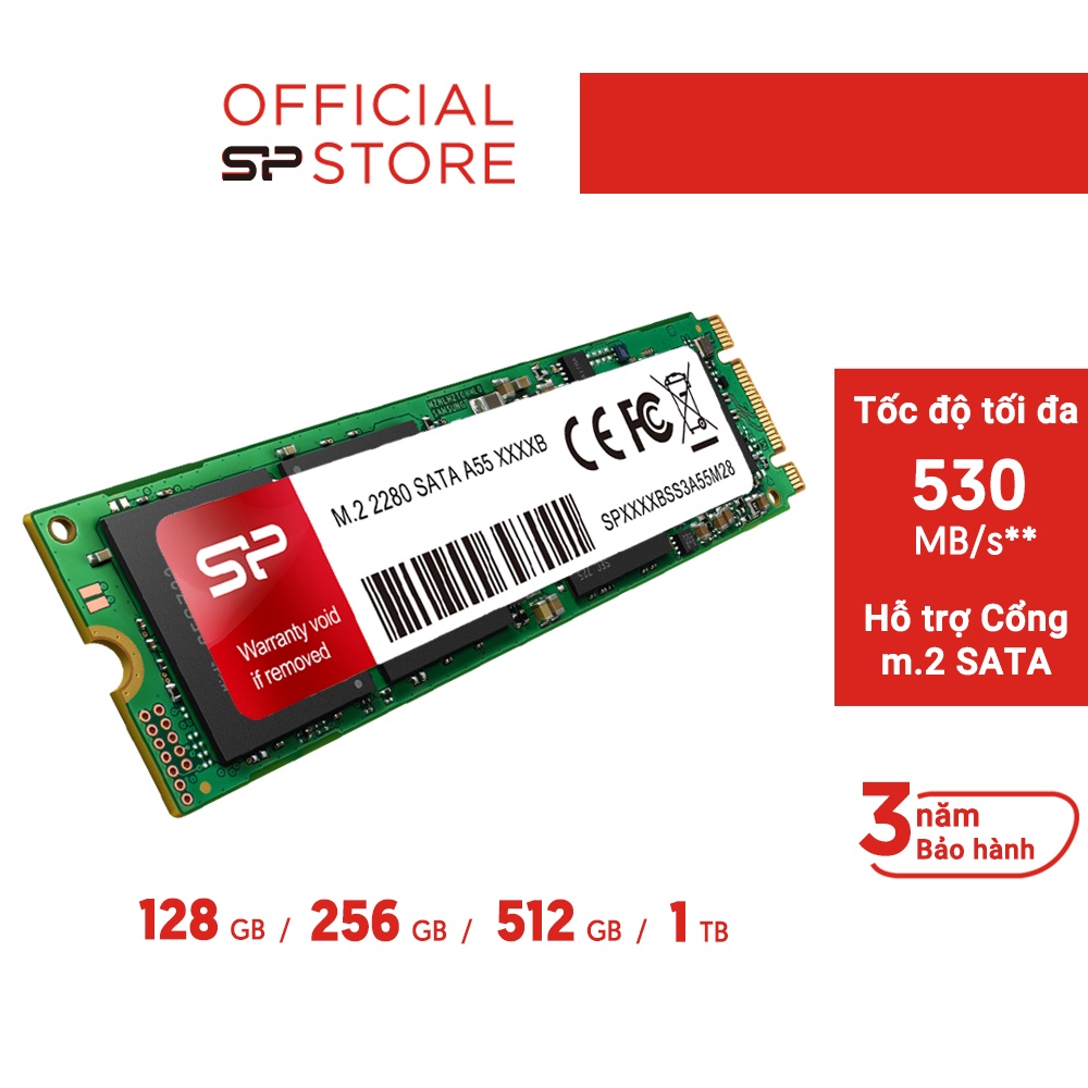 Ổ cứng SSD M.2 2280 SATA 3 Silicon Power 128GB / 256GB / 512GB / 1TB| Bảo hành 3 năm