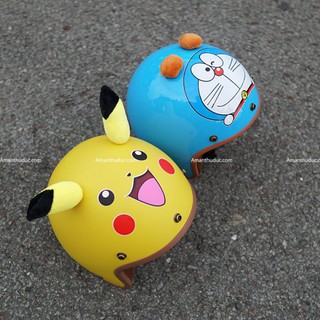 NÓN PHƯỢT 3/4 HÌNH DOREMON PIKACHU