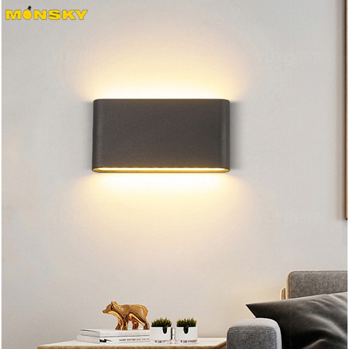 Đèn tường MONSKY MADUS 2 đầu kiểu dáng hiện đại thân nhôm siêu sáng - chống nước cao cấp [ ẢNH THẬT 100%]