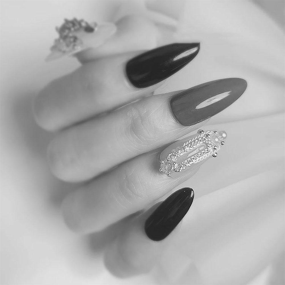 Hạt Charm Trang Trí Móng Tay Nghệ Thuật MXGOODSDây Xích Đính Đá Zircon Trang Trí Móng Tay Sang Trọng