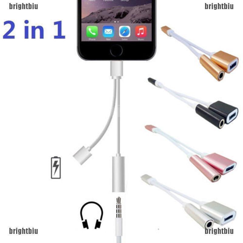Dây chuyển đổi cáp sạc 2 trong 1- Chuyển đổi cổng lightning sang cổng 3.5mm và ngược laị cho điện thoại iPhone