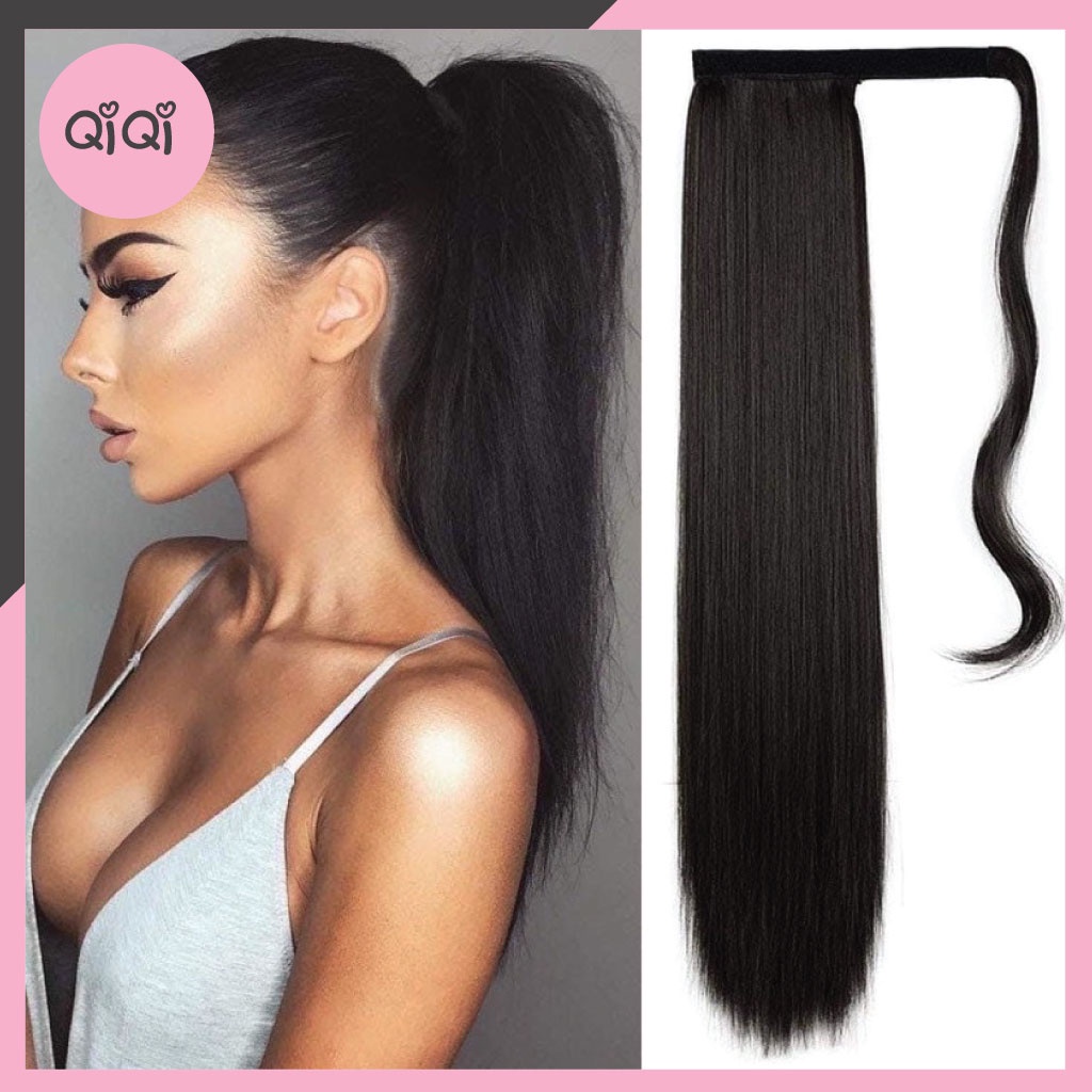 Tóc Cột Dây Quấn Thẳng Đẹp Tự Nhiên QiQiShop