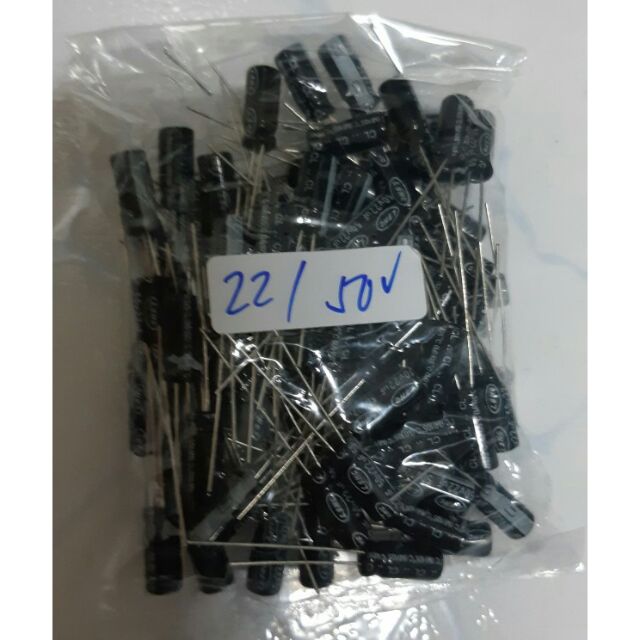 Tụ điện tốt 22uf-50v - giá 1 bịt 100 con 70k