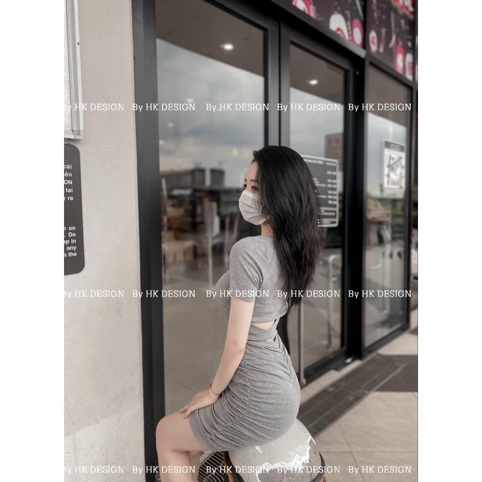 Váy body rúm ngực hở lưng siêu cá tính DN300